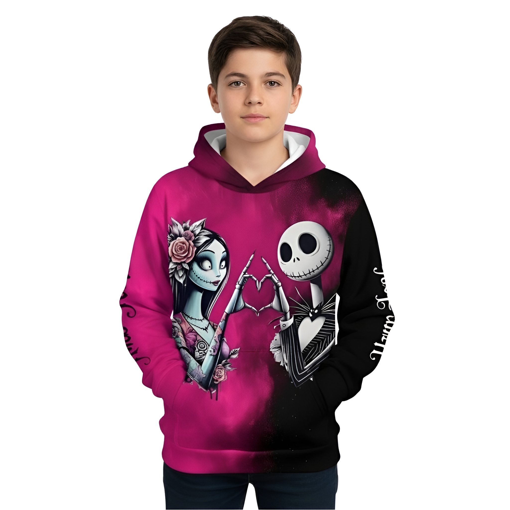 Nightmare Before Christmas Characters Print Hoodie