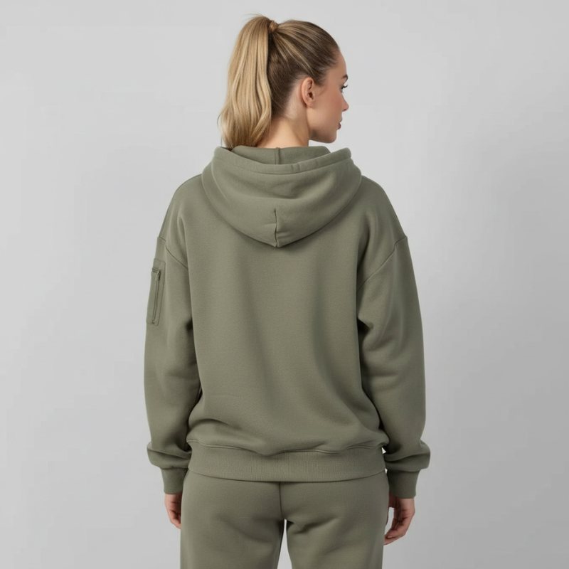 Oversized Fleece Pullover Hoodie For Women