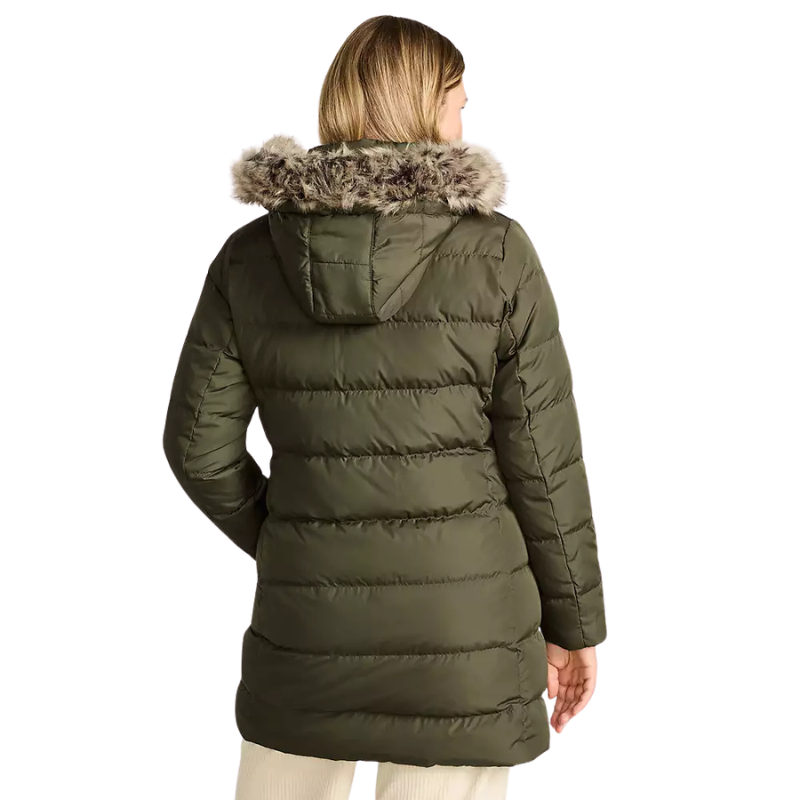 Long Down Hooded Winter Puffer Coat For Women