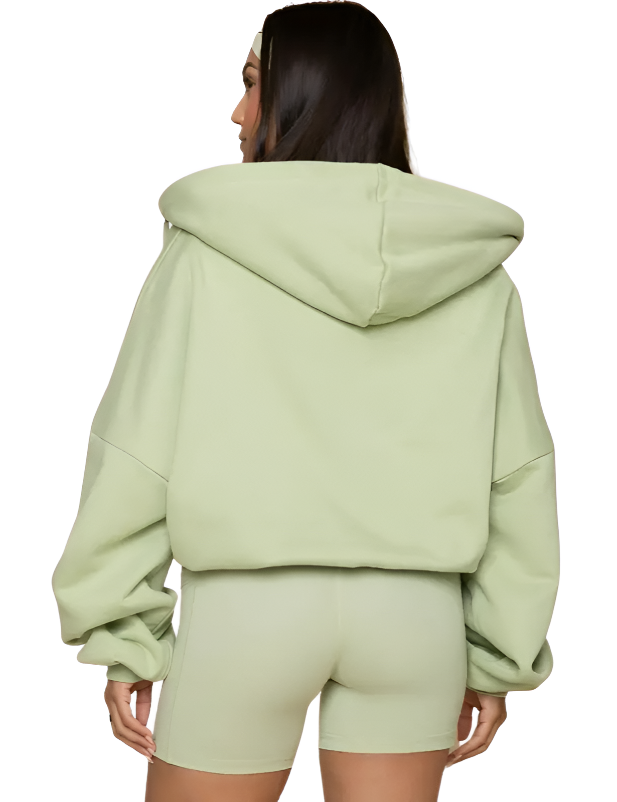 Oversized Zip Up Cloud Hoodie With Drawstrings