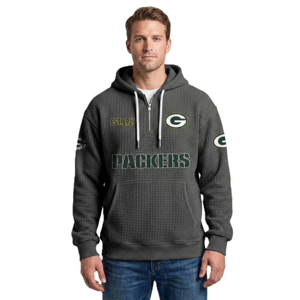 Packers EST 1919 Waffle Quarter Zip Hoodie