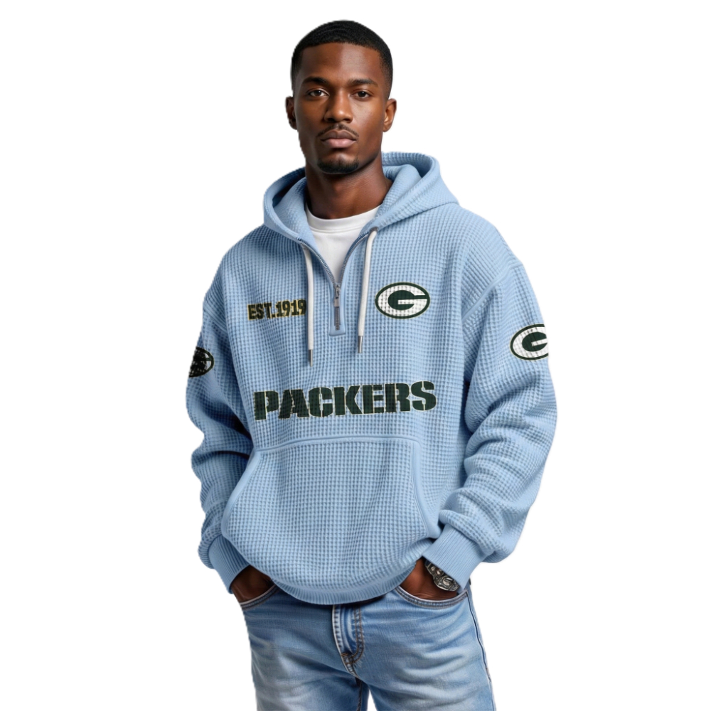 Packers EST 1919 Waffle Quarter Zip Hoodie
