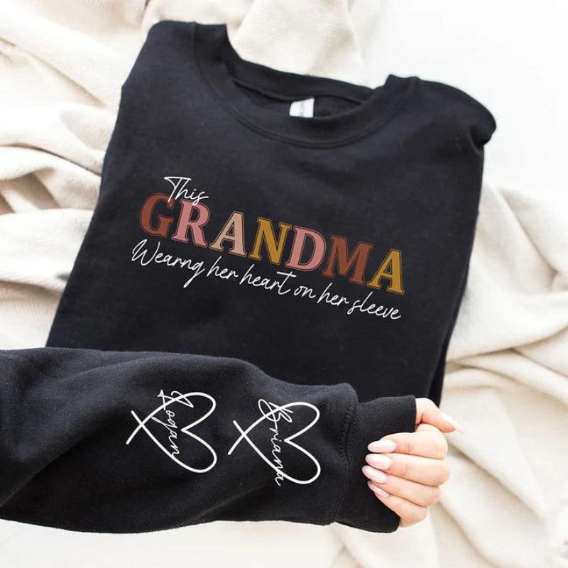 Customized Wear Mama Sweatshirt With Kid Names On Sleeves For Mothers Day-My 3D Hoodie