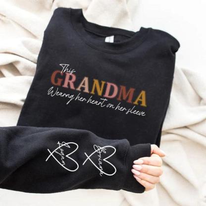 Customized Wear Mama Sweatshirt With Kid Names On Sleeves For Mothers Day-My 3D Hoodie