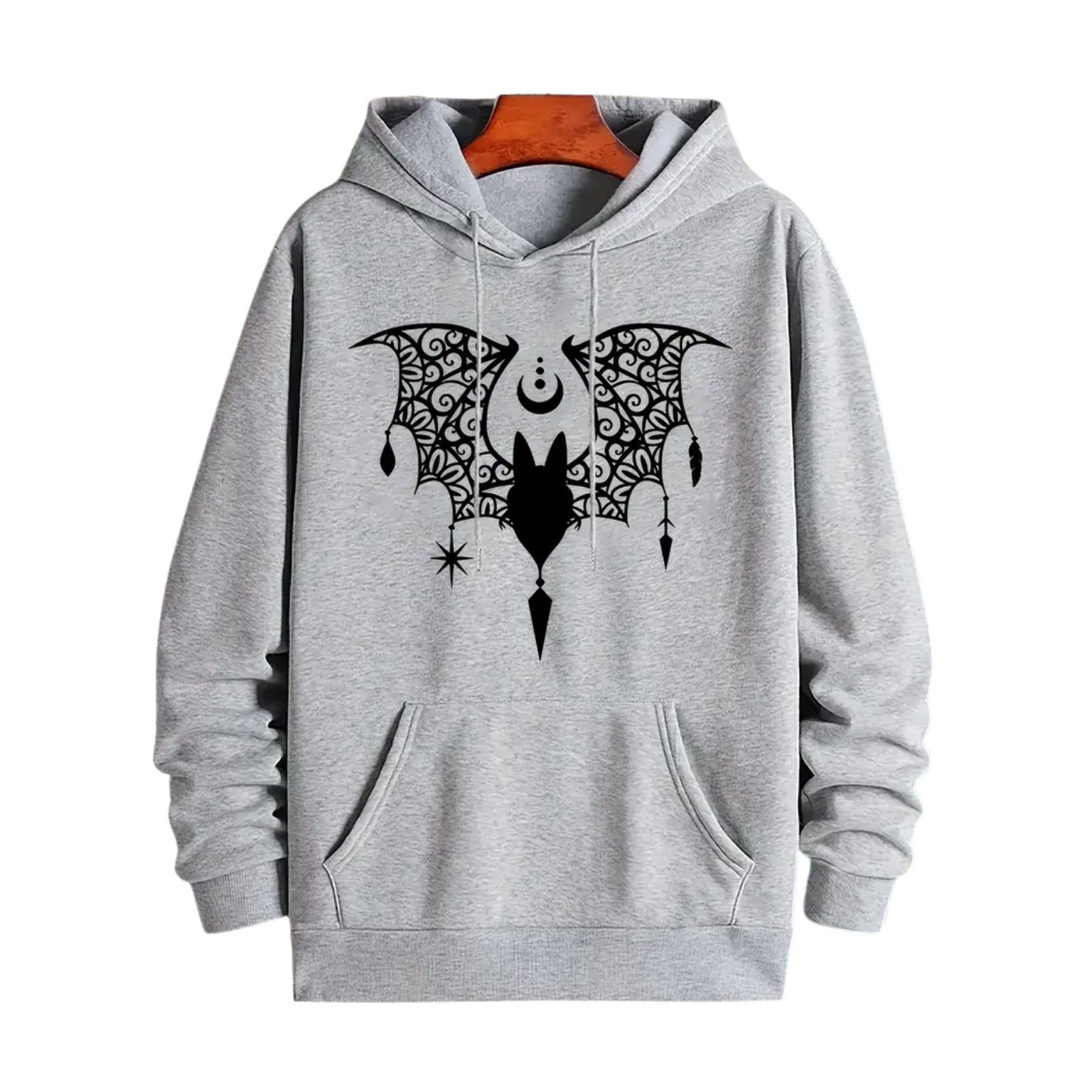 Plus Size Bat Print Hoodie For Women