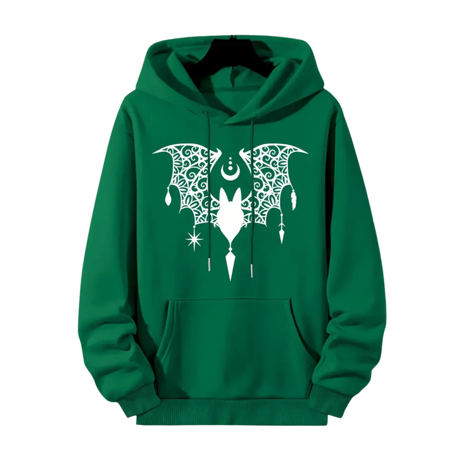 Plus Size Bat Print Hoodie For Women