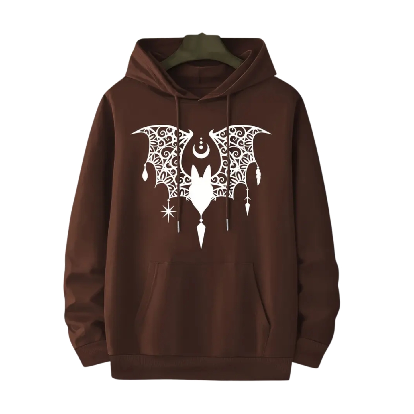 Plus Size Bat Print Hoodie For Women
