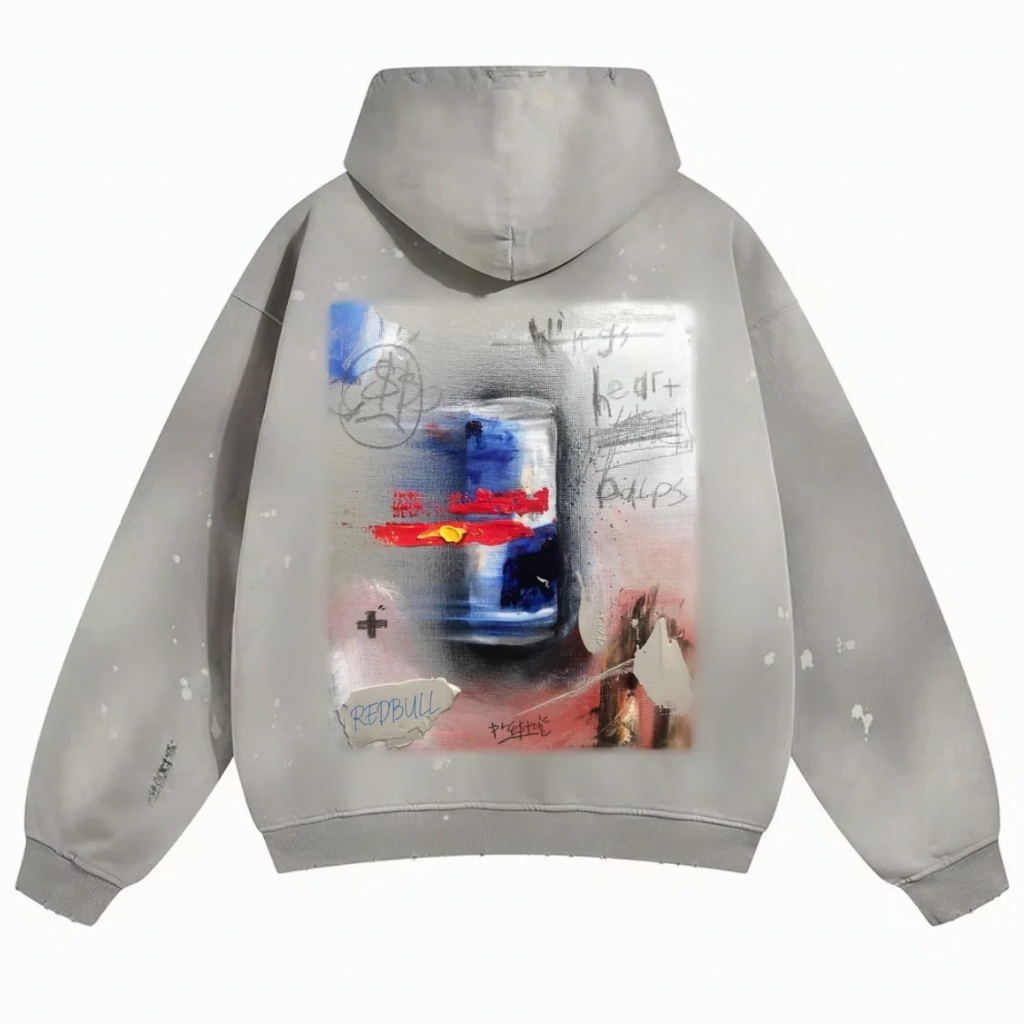 RB Graphic Print Zip Up Hoodie