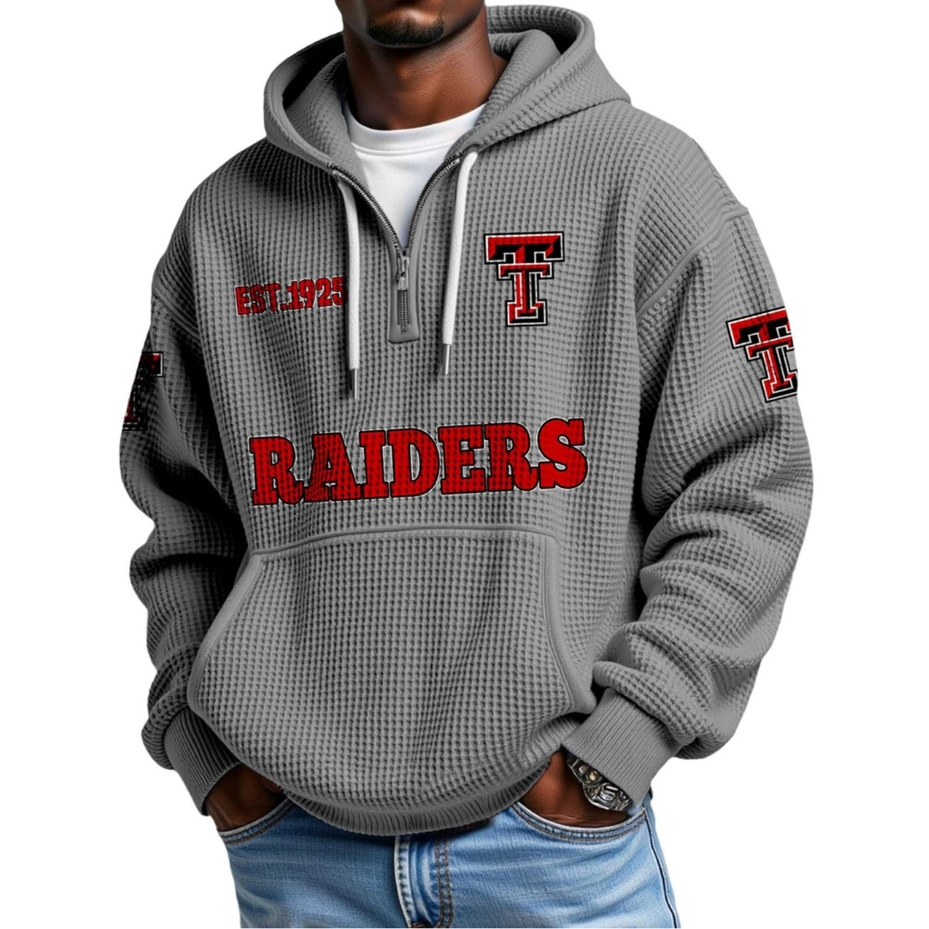 Raiders EST 1925 Quarter Zip Waffle Hoodie