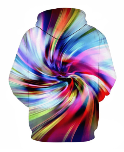 Rainbow Digital Swirl Hoodie-My 3D Hoodie