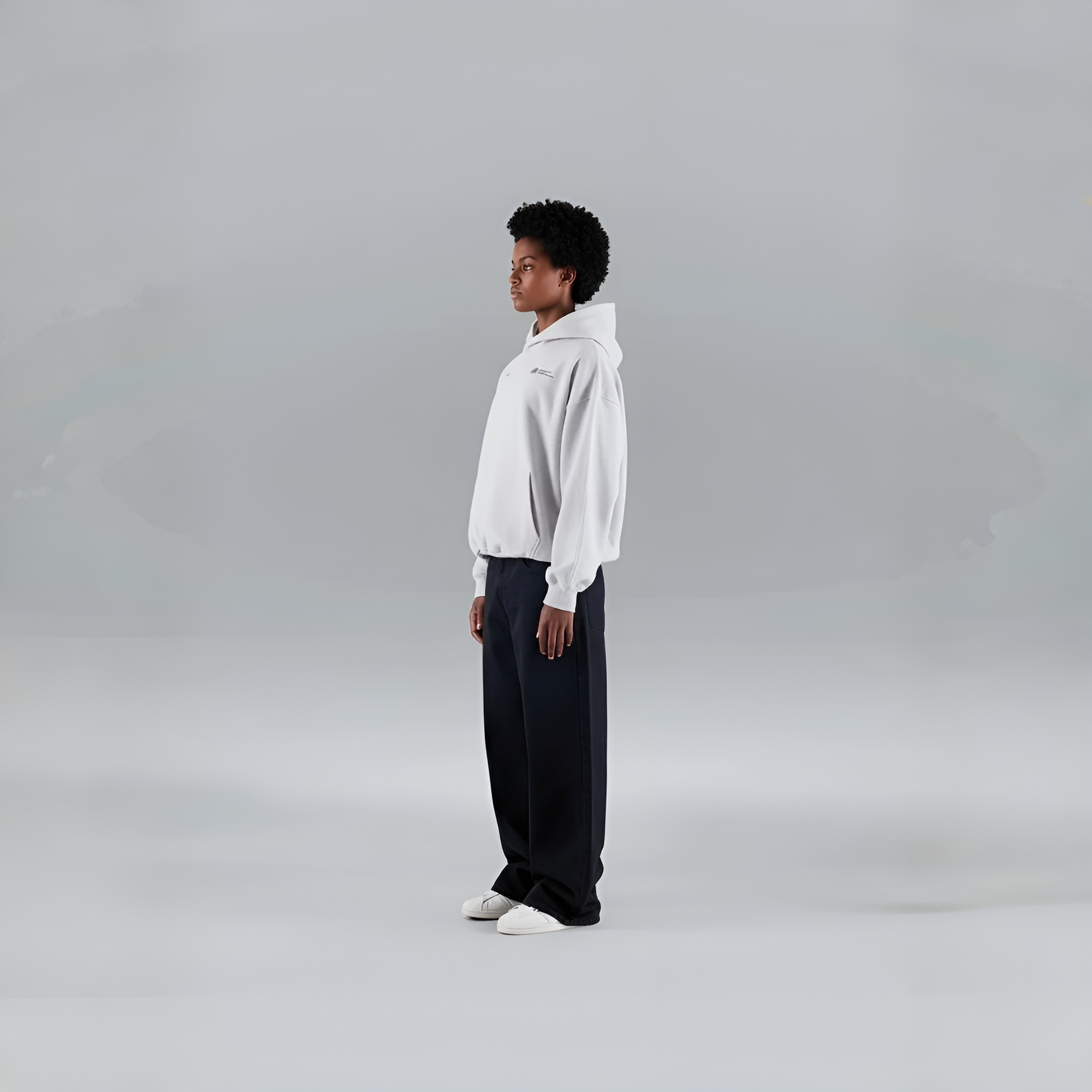 Soft Fleece Fit Hoodie With Embroidered Detail