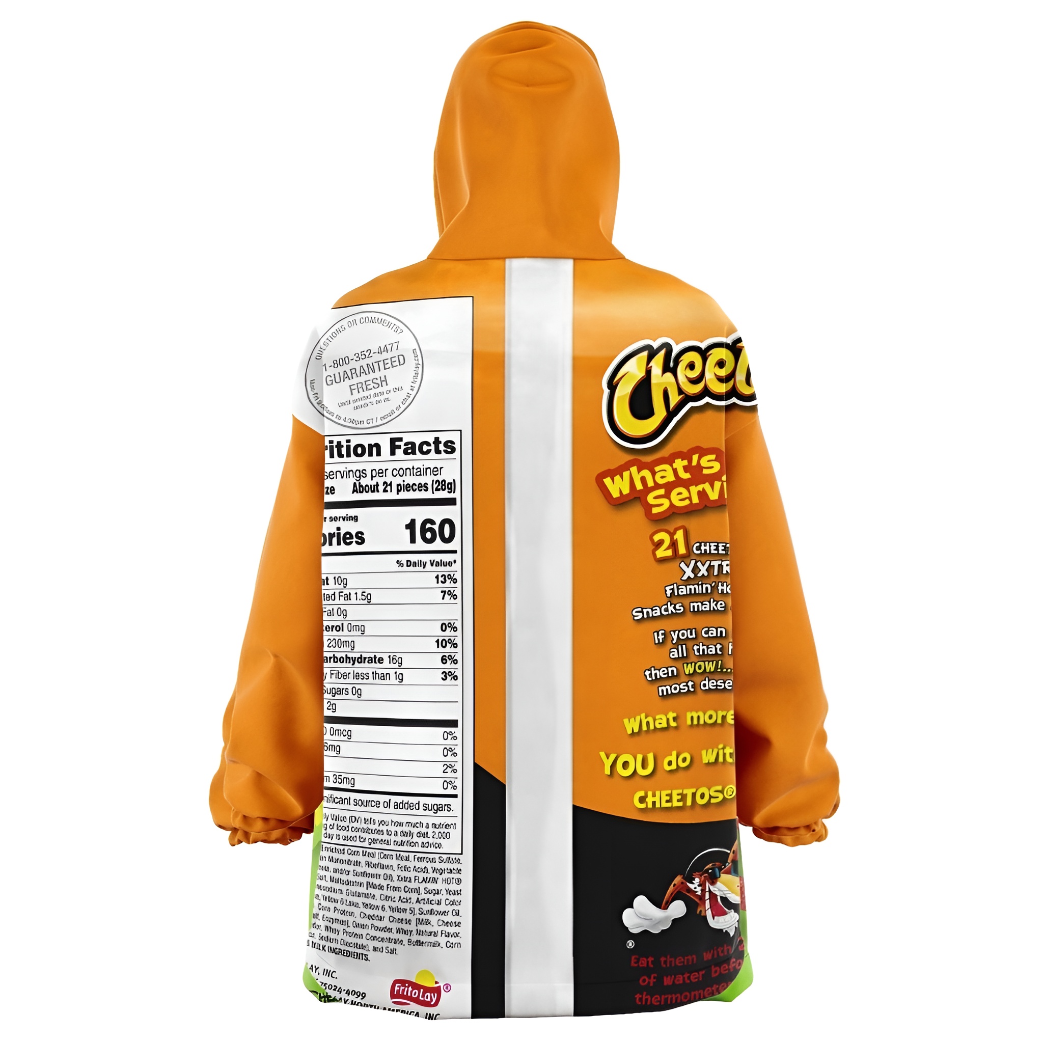 Spicy Snack Themed Oversized Fleece Blanket Hoodie