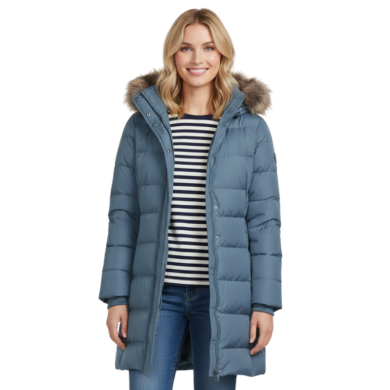 Long Down Hooded Winter Puffer Coat For Women