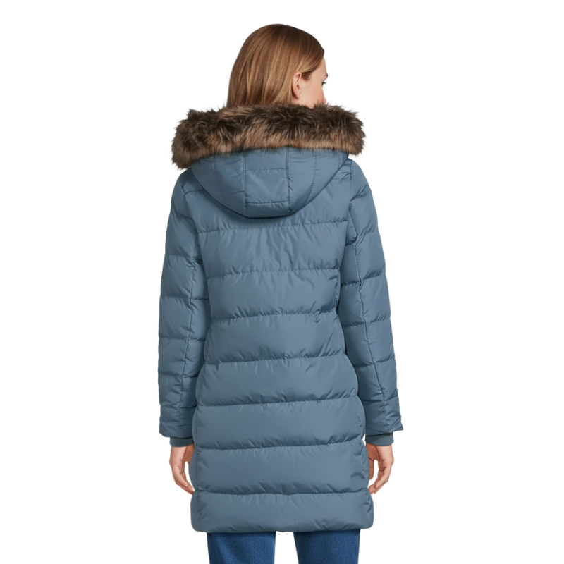 Long Down Hooded Winter Puffer Coat For Women