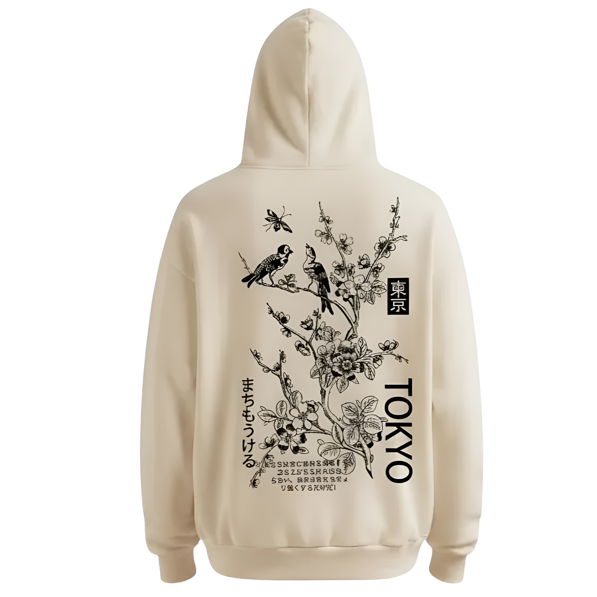 Tokyo Print Geometric Hoodie