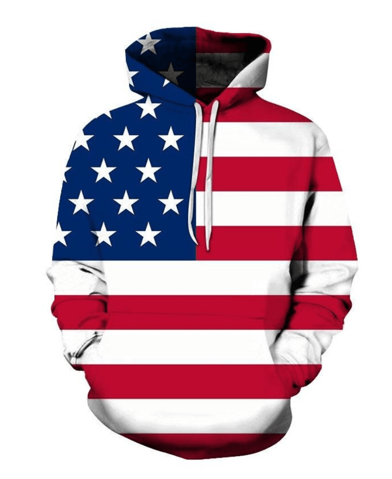 USA Flag Hoodie-My 3D Hoodie