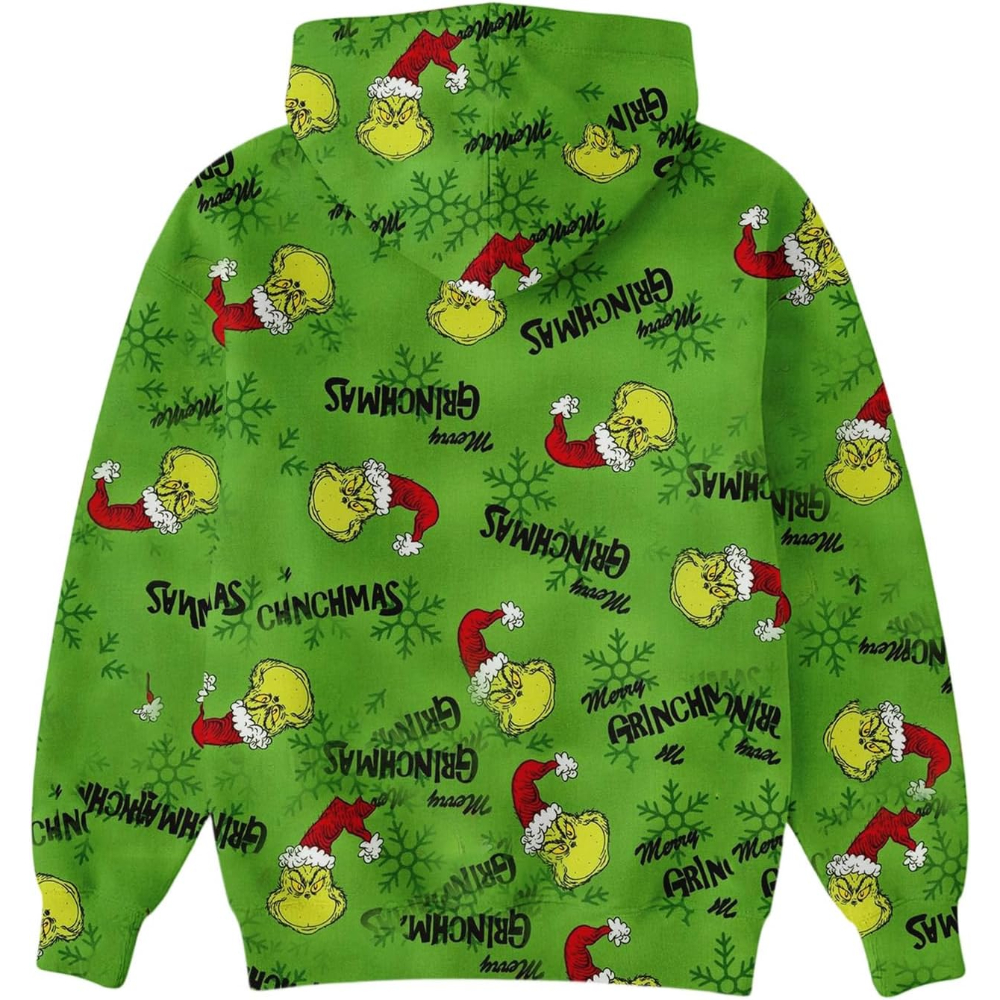 Ugly Christmas Themed Oversized Cartoon Printed Hoodie