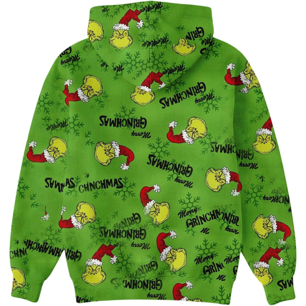 Ugly Christmas Themed Oversized Cartoon Printed Hoodie