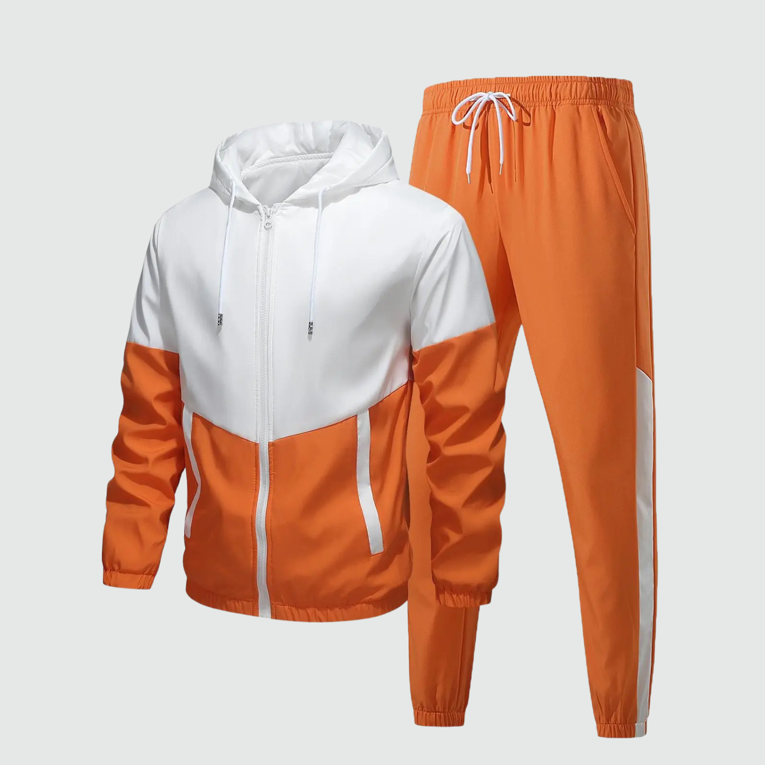 Casual Long Sleeve Hooded Jacket And Joggers Coord Set For Men