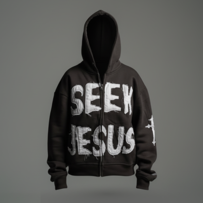 Seek Jesus Printed Hoodie