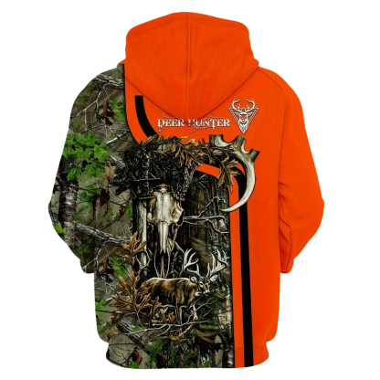 Men 3D Camo Casual Animal Print Pullover Hoodie Sweatshirt