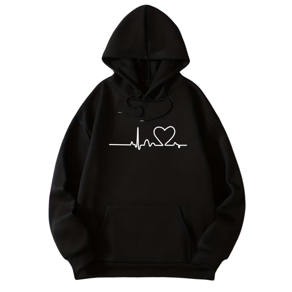 Everyday Style Kangaroo Pocket Drawstring Hoodie
