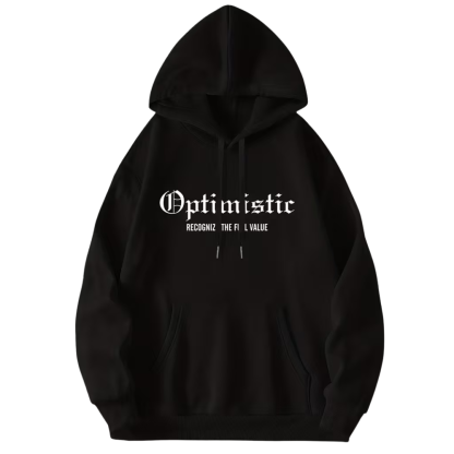 Casual Attire Long Sleeves Comfortable Knit Fabric Printed Hoodie