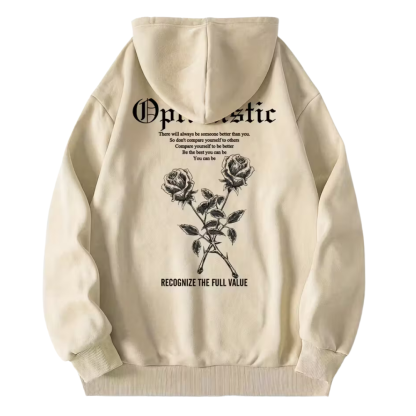 Casual Attire Long Sleeves Comfortable Knit Fabric Printed Hoodie