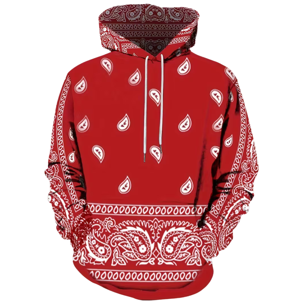 Creative Cashew Pattern Printed Hoodie