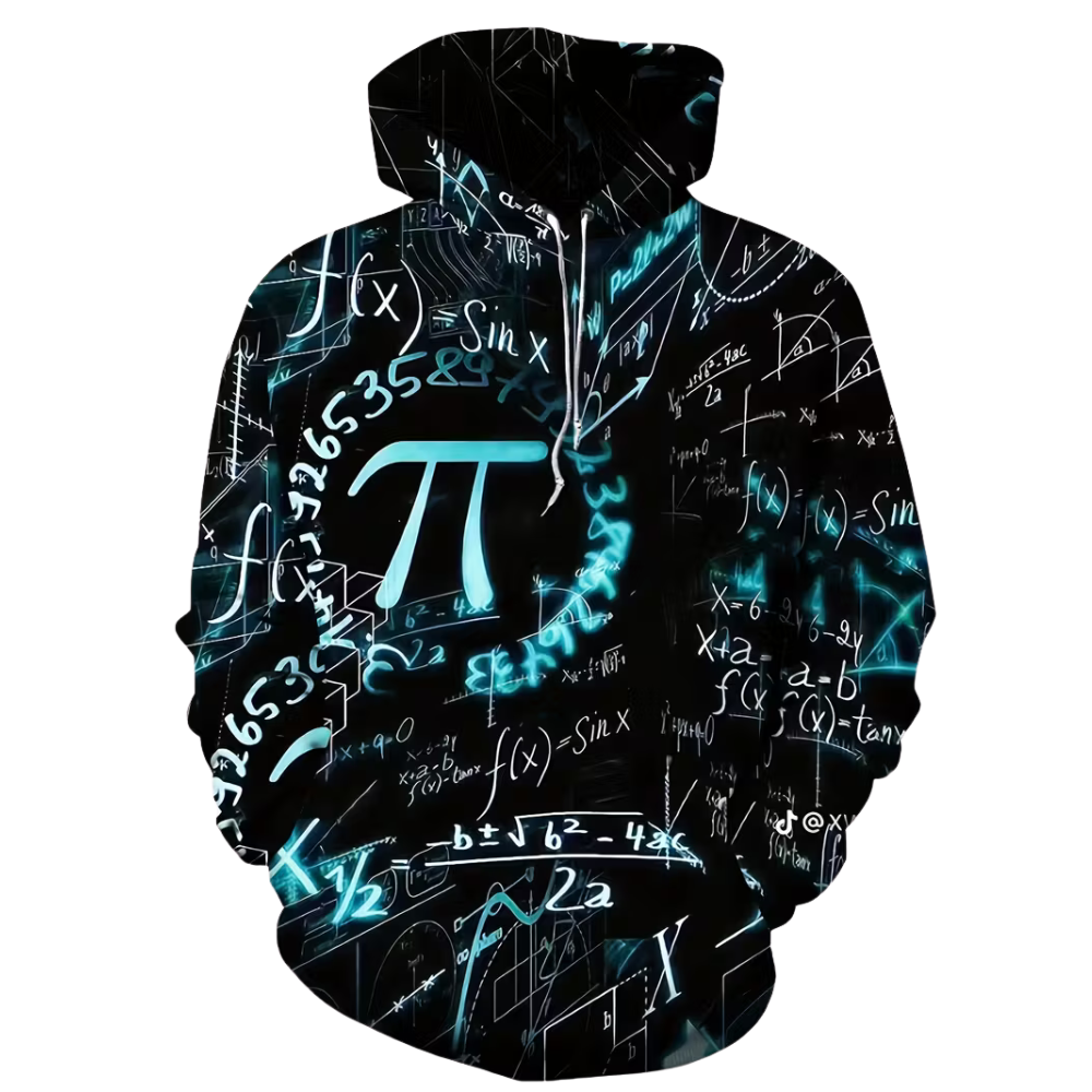 3D Mathematical Geometric Print Hoodie