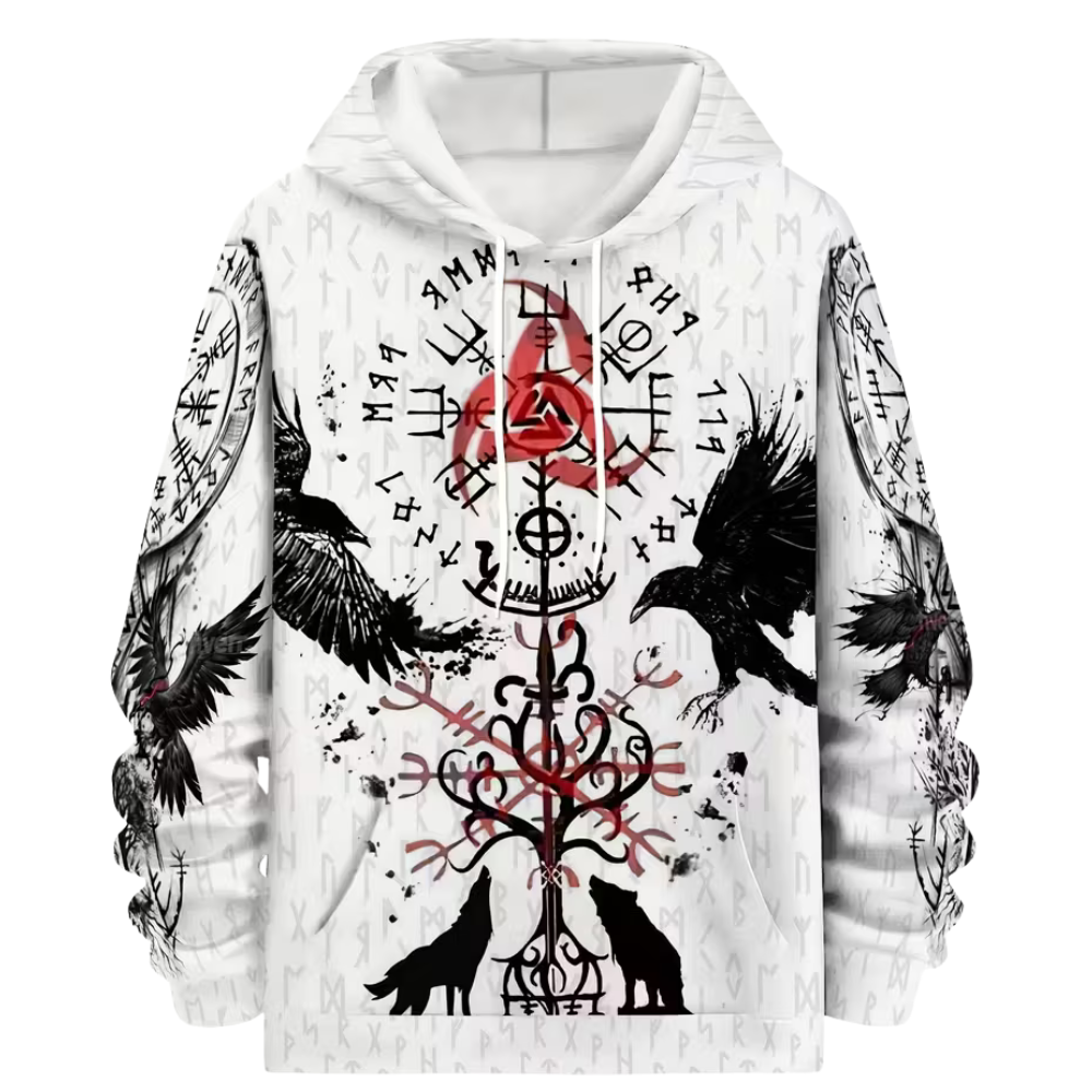 3D Graphic Print Long Sleeves Drawstring Hoodies