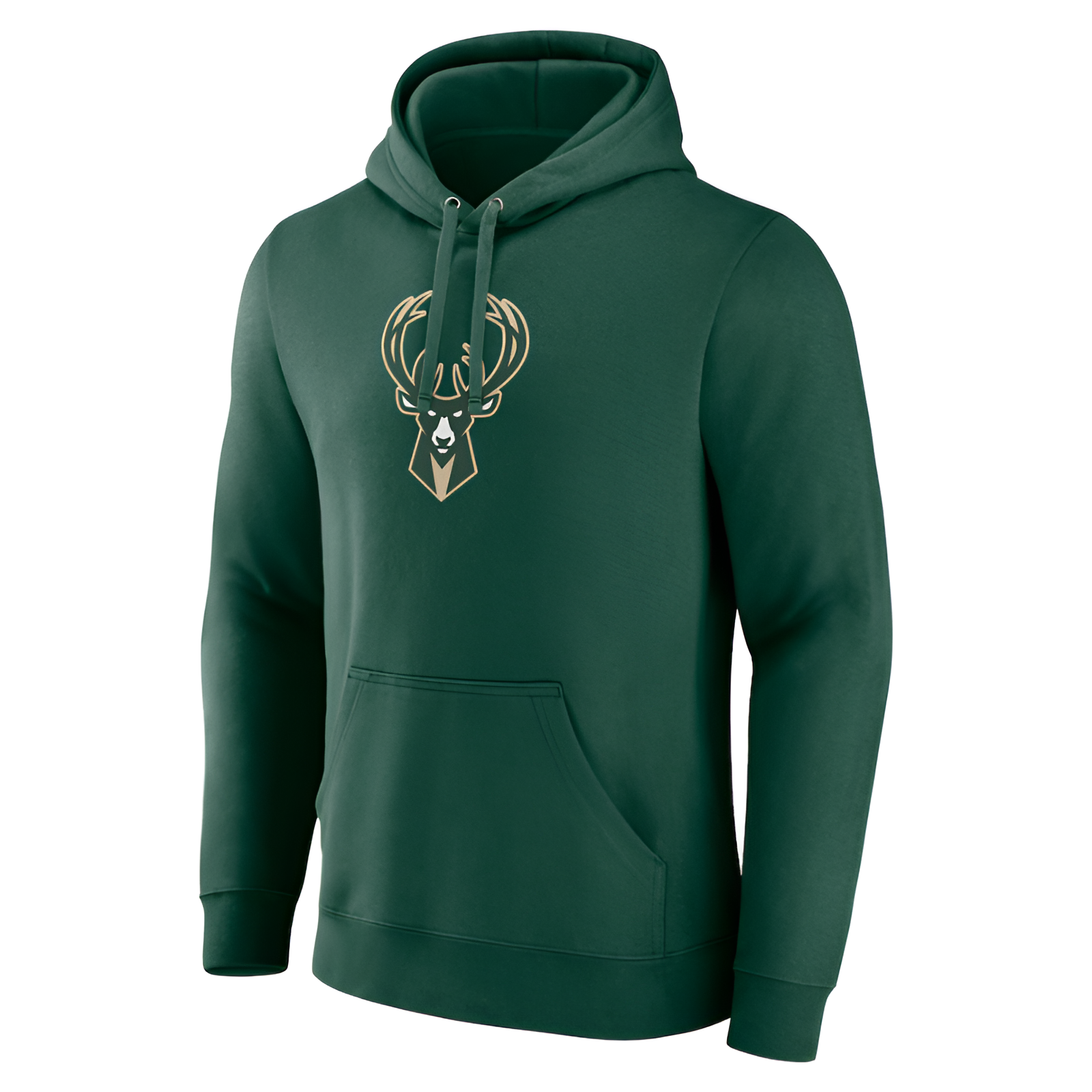 Mens Milwaukee Bucks Fanatics Hunter Green Primary Logo Pullover Hoodie