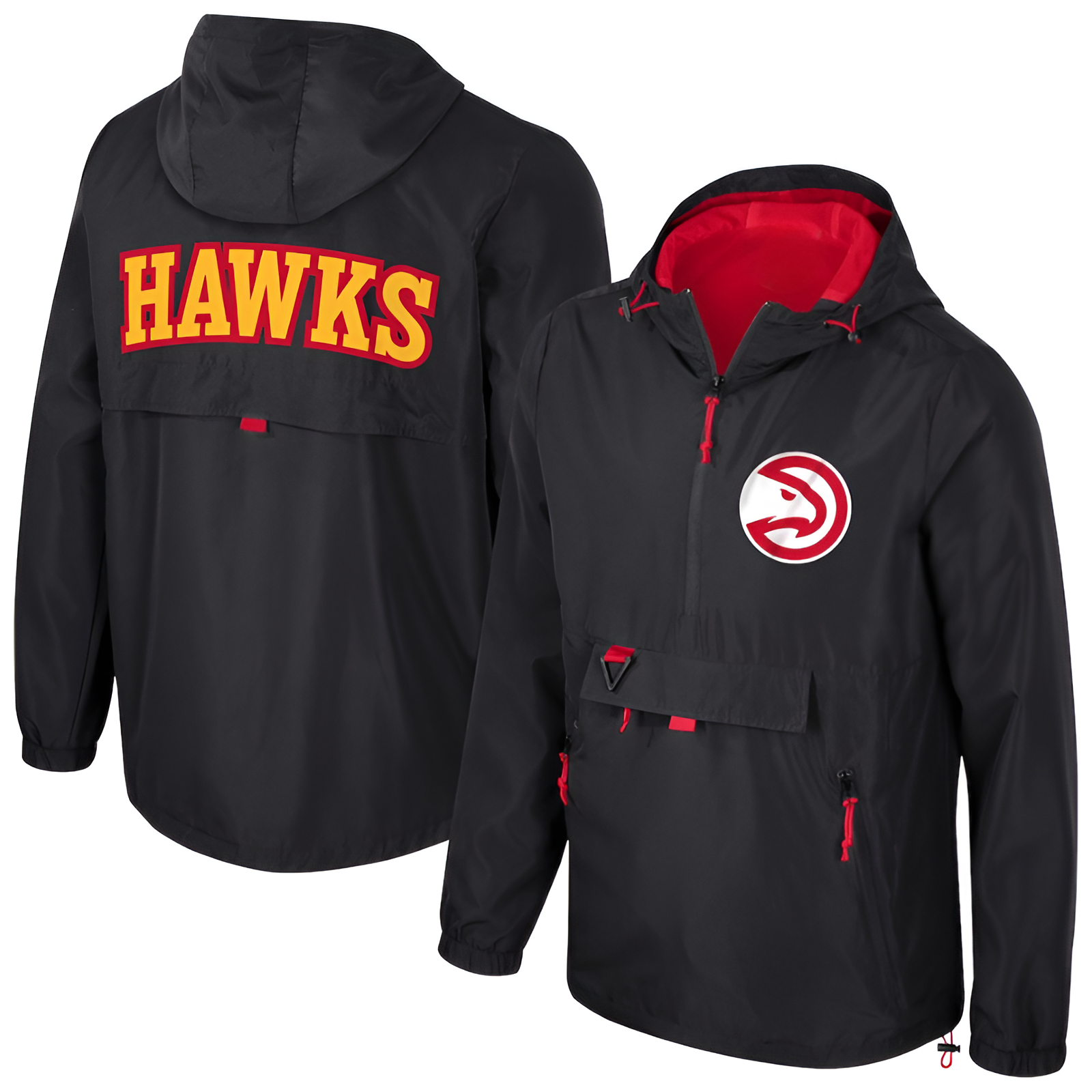 Unisex Stadium Essentials Black Atlanta Hawks Compete Quarter-Zip Hoodie Jacket