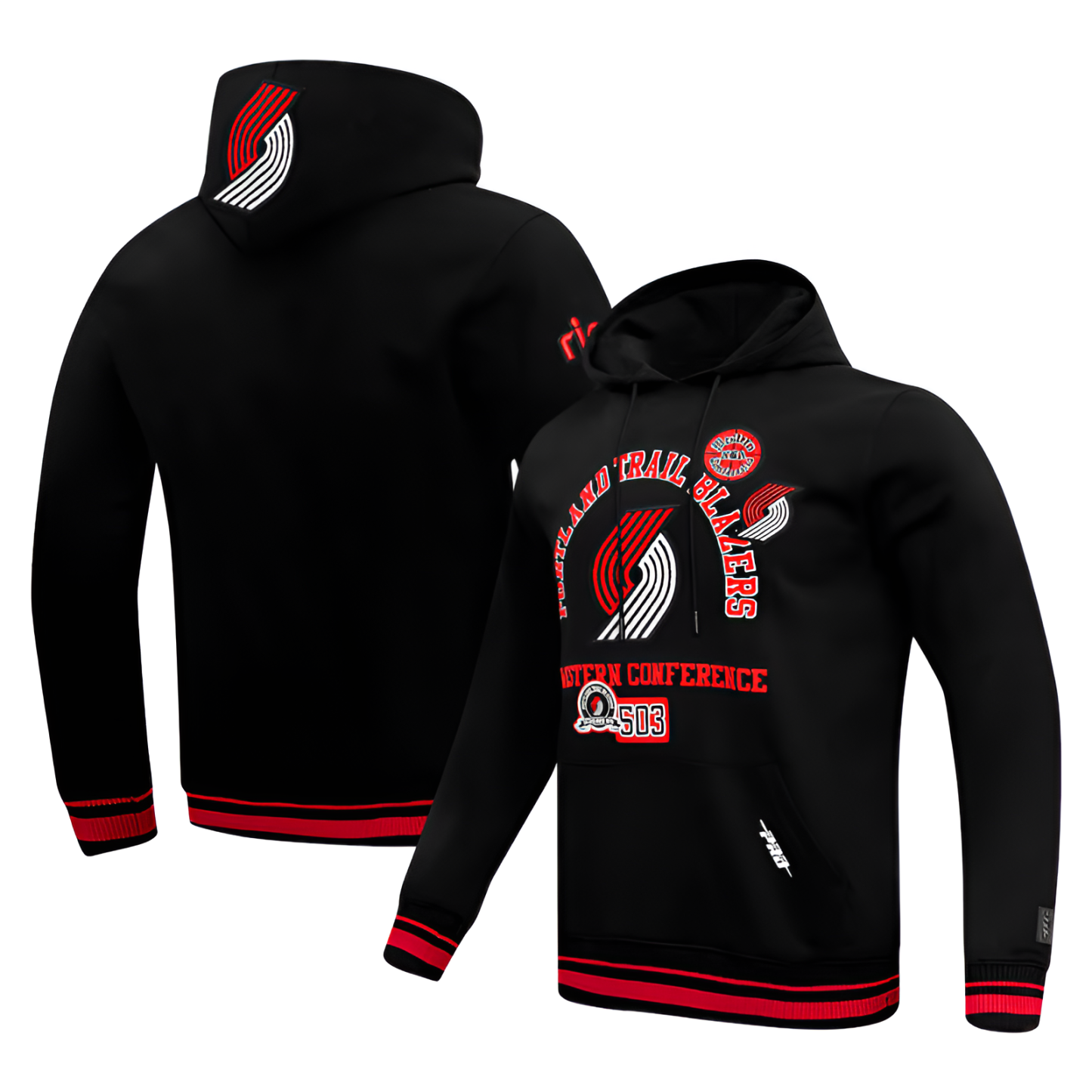 Mens Portland Trail Blazers Pro Standard Black Area Code Pullover Hoodie