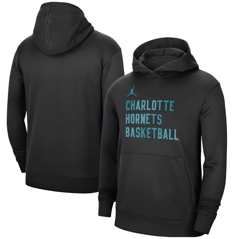 Charlotte Hornets Basketball Team Performance Spotlight Printed Long Sleeve Hoodie