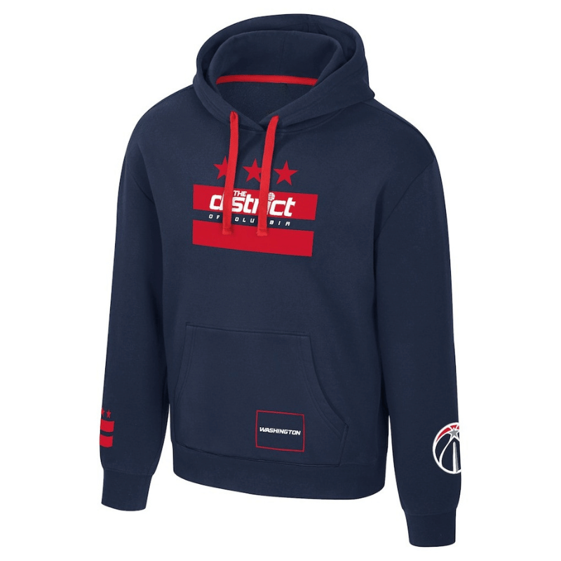 Washington Wizards Basketball Team City Star Graphic Printed Pullover Hoodie