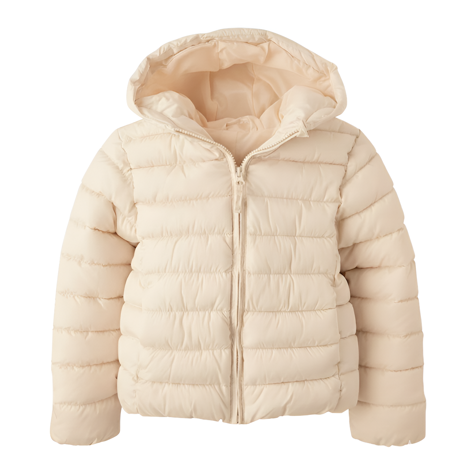 Insulated Lightweight Hooded Puffer Jacket For Girls