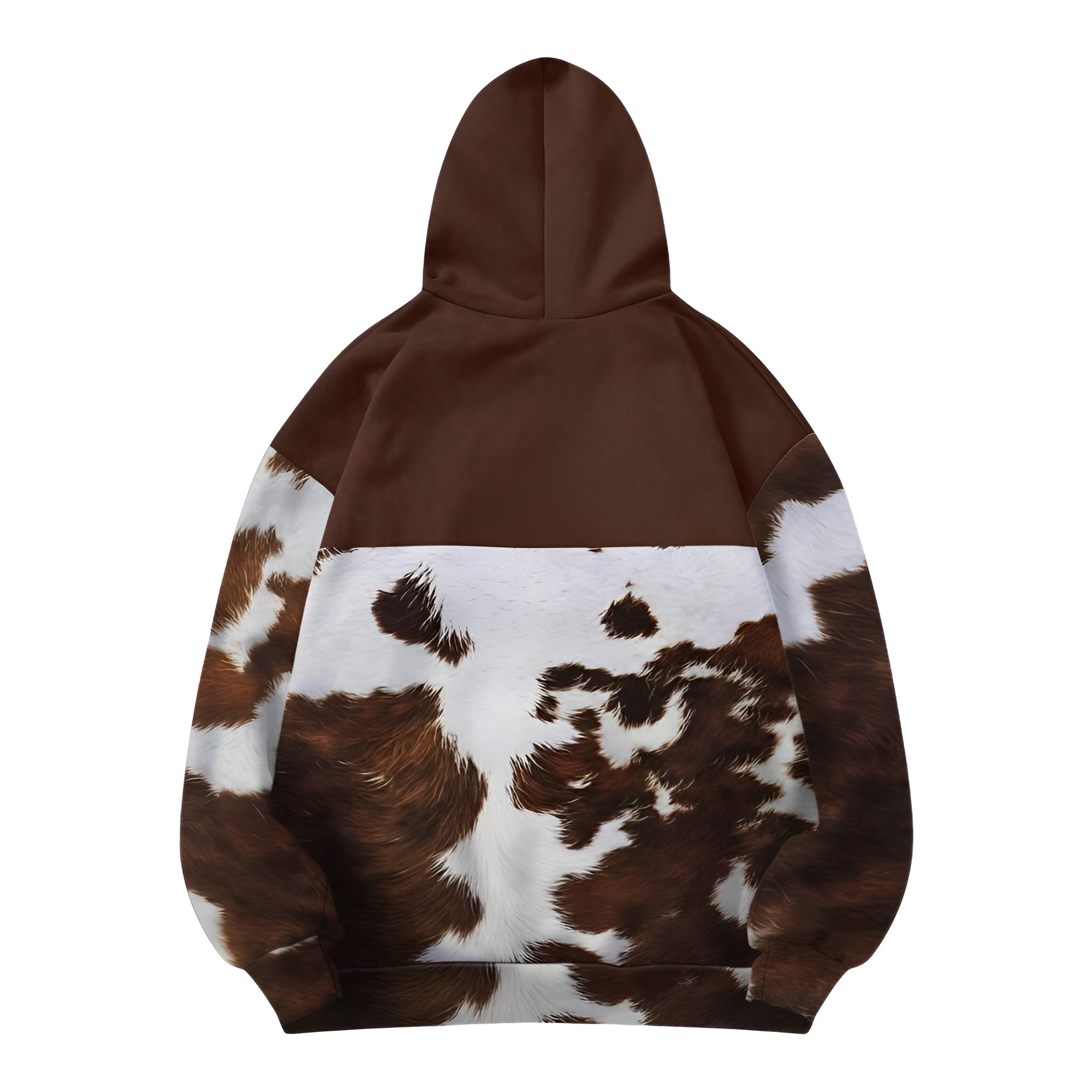 Loose Fit Western Highland Cow Graphic Print Hoodie For Women