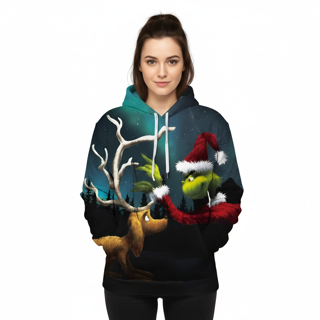 3D Ugly Christmas Graphic Hoodie For Men