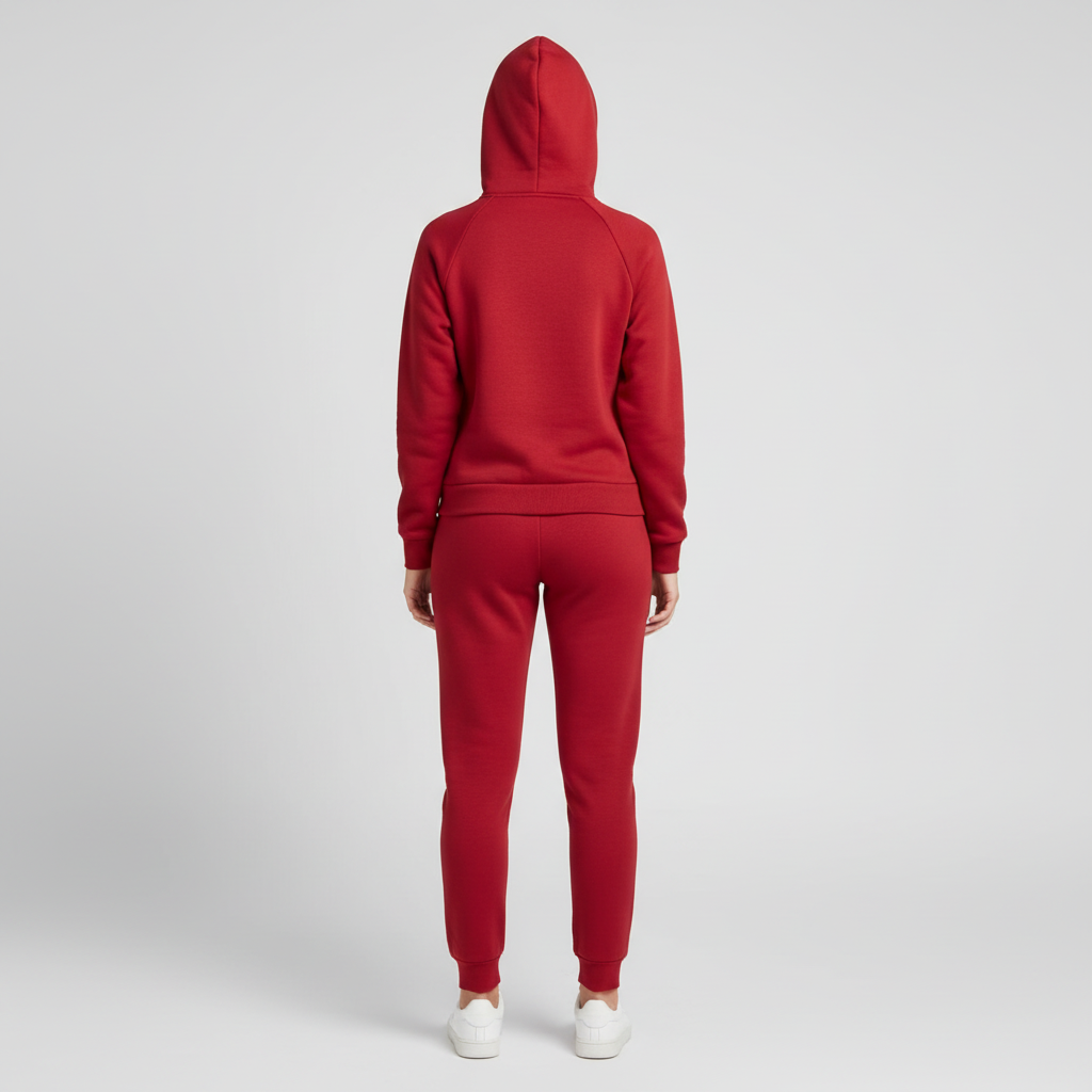 Long Sleeve Hooded Pullover With Pocket And Jogger Set For Women