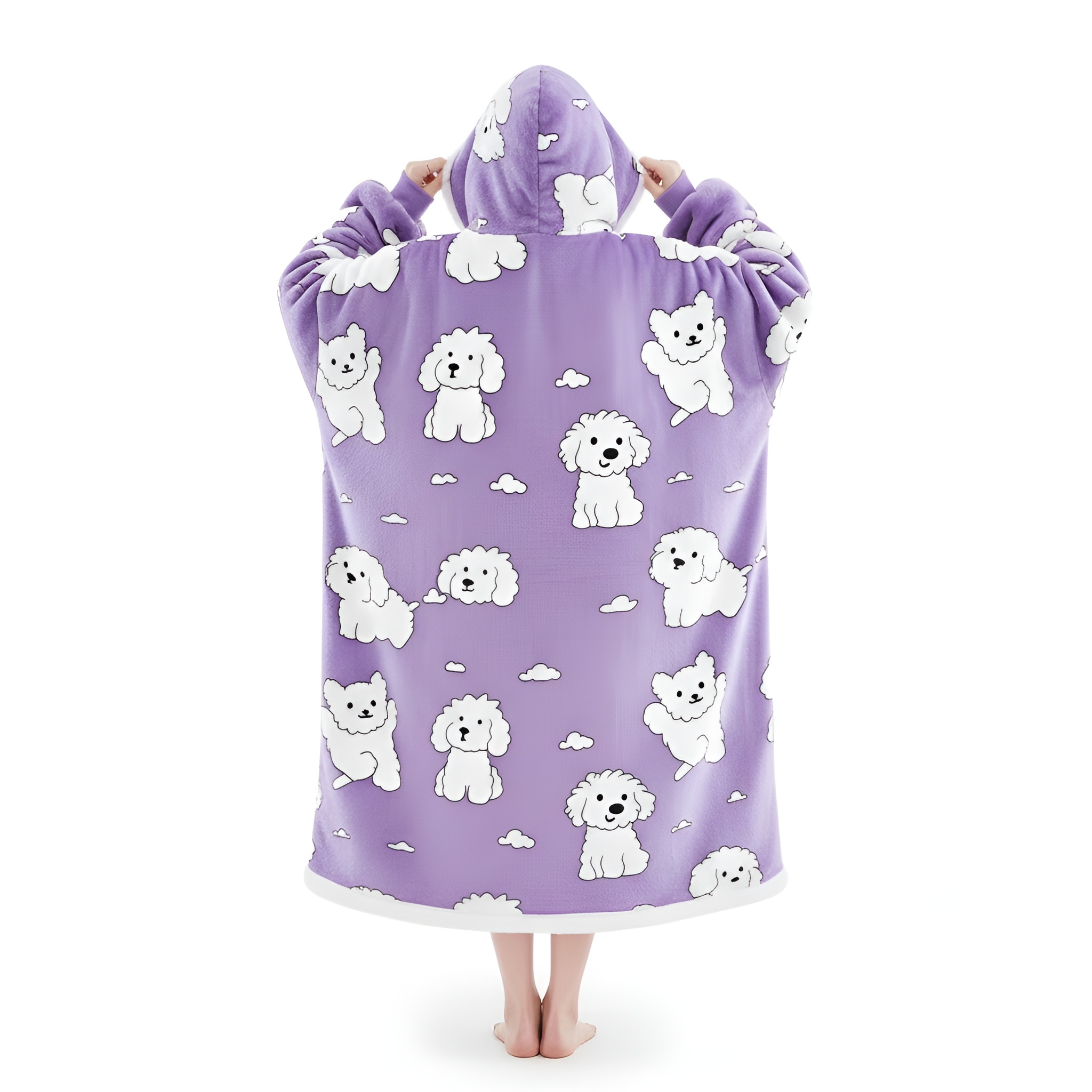Cozy Oversized Sleep Blanket Hoodie With Built In Mask 