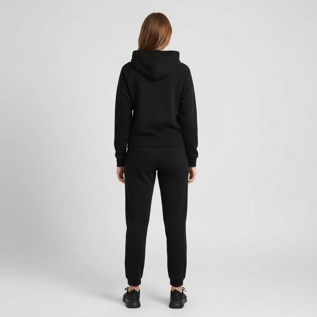 Long Sleeve Hooded Pullover With Pocket And Jogger Set For Women