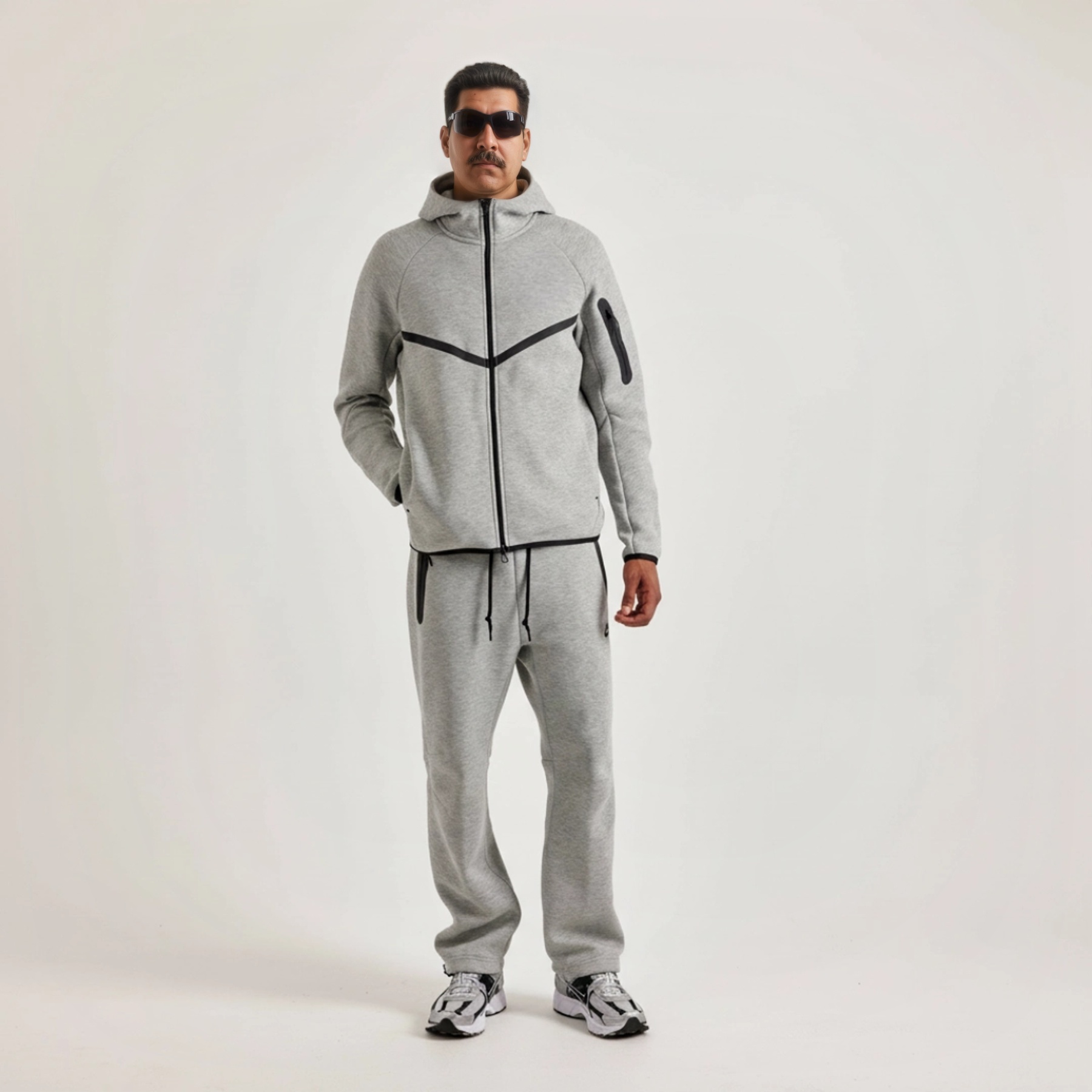 Nicolás Maduro's Tech Fleece Full Zip Hoodie Set For Men