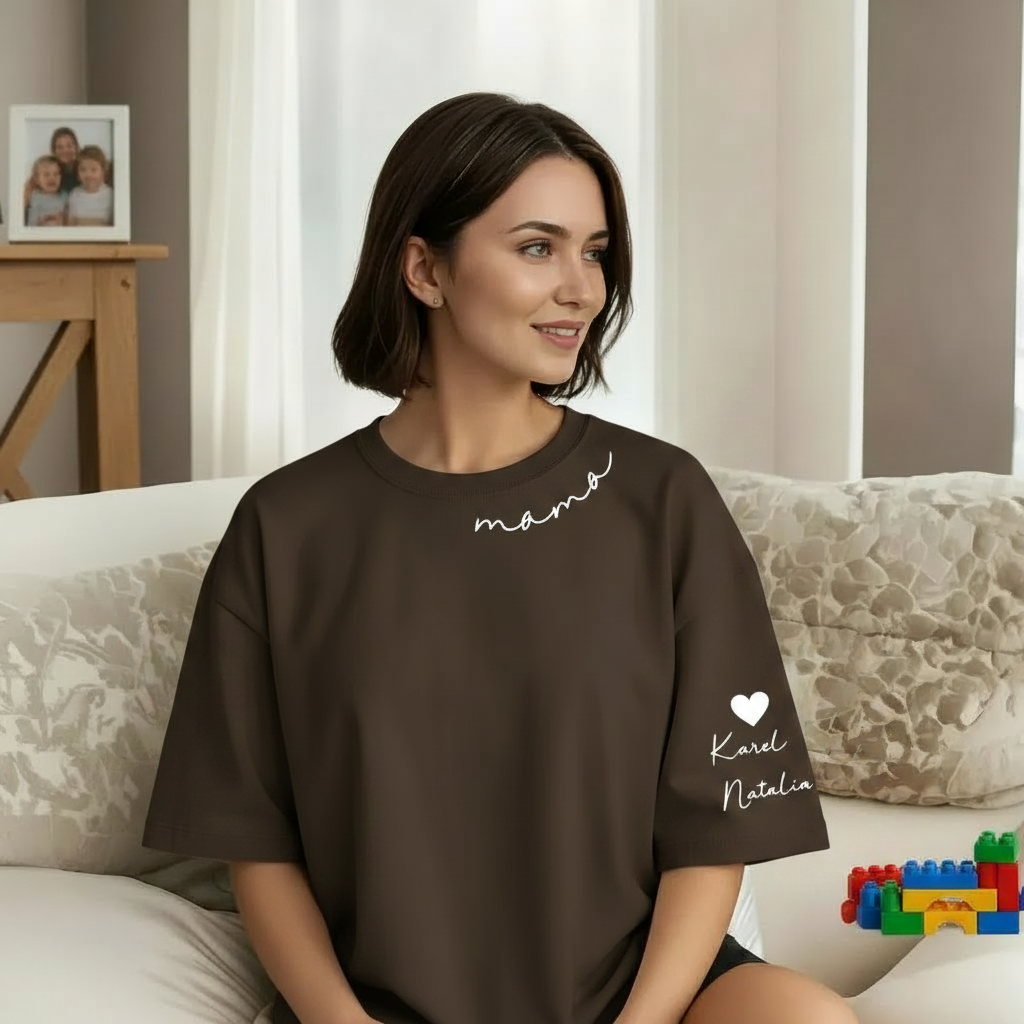 Custom Mama Sweatshirt with Kids' Names on Sleeve - Personalized Mother’s Day Gift