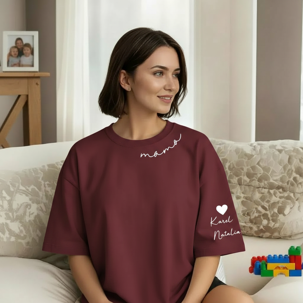 Custom Mama Sweatshirt with Kids' Names on Sleeve - Personalized Mother’s Day Gift