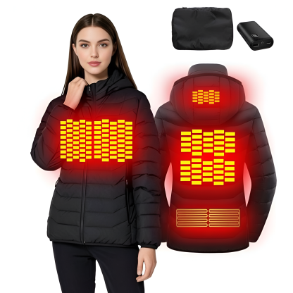 Battery Heated LED Hoodie With Dual Control For Cold Weather
