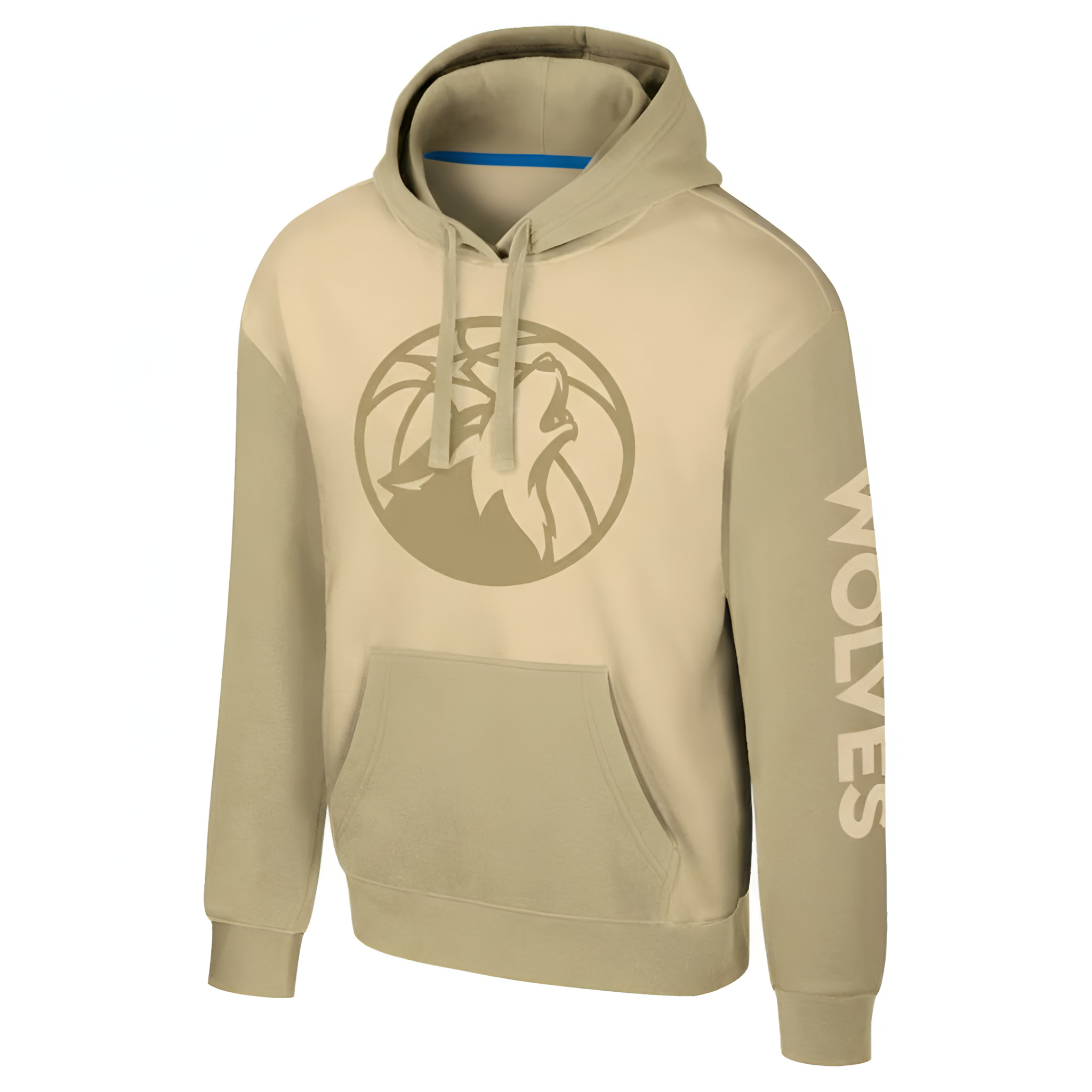 Unisex Minnesota Timberwolves Stadium Essentials Khaki Rafters Burst Hoodie