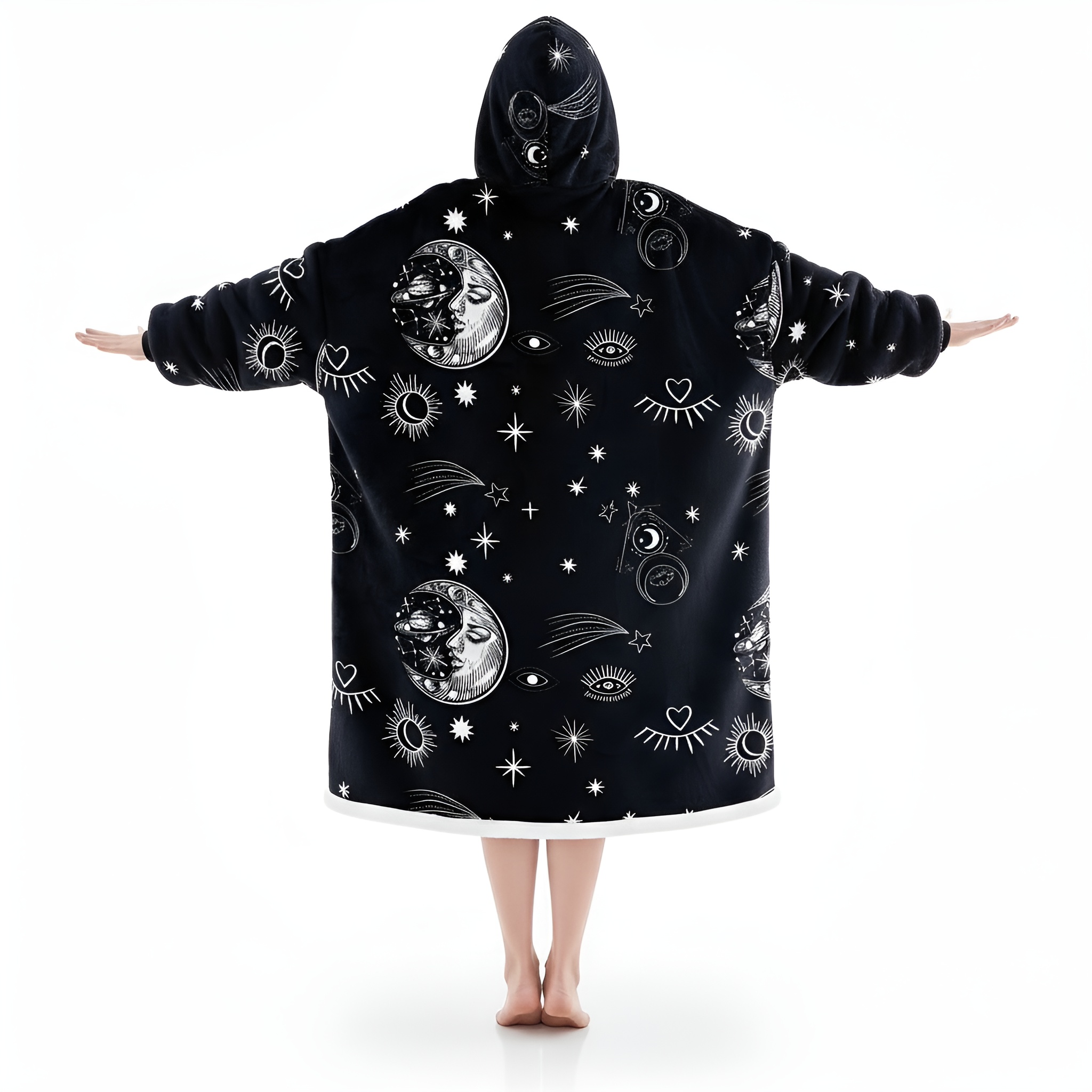 Cozy Oversized Sleep Blanket Hoodie With Built In Mask 