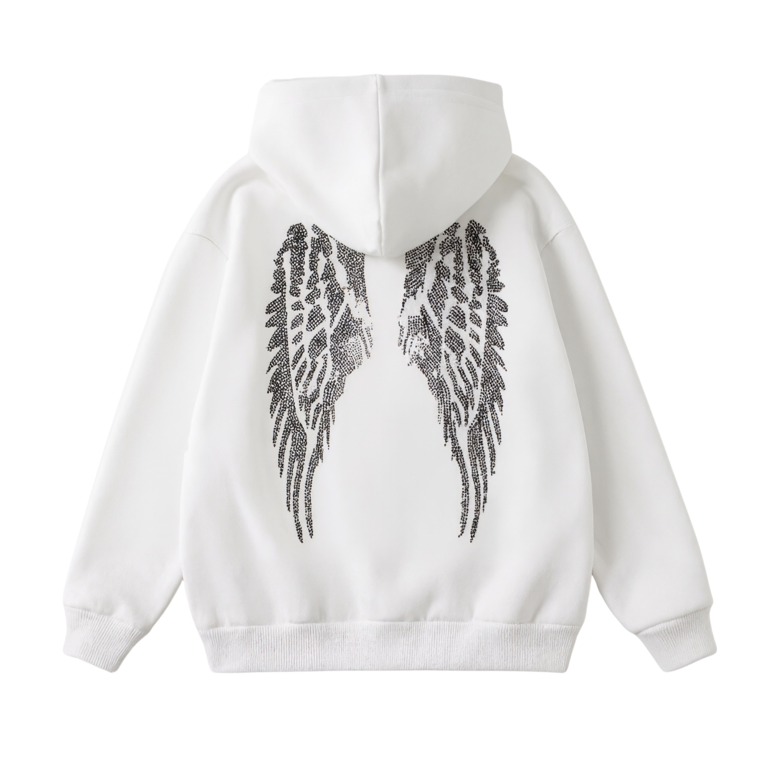 Women Black Wing Graphic Hoodie