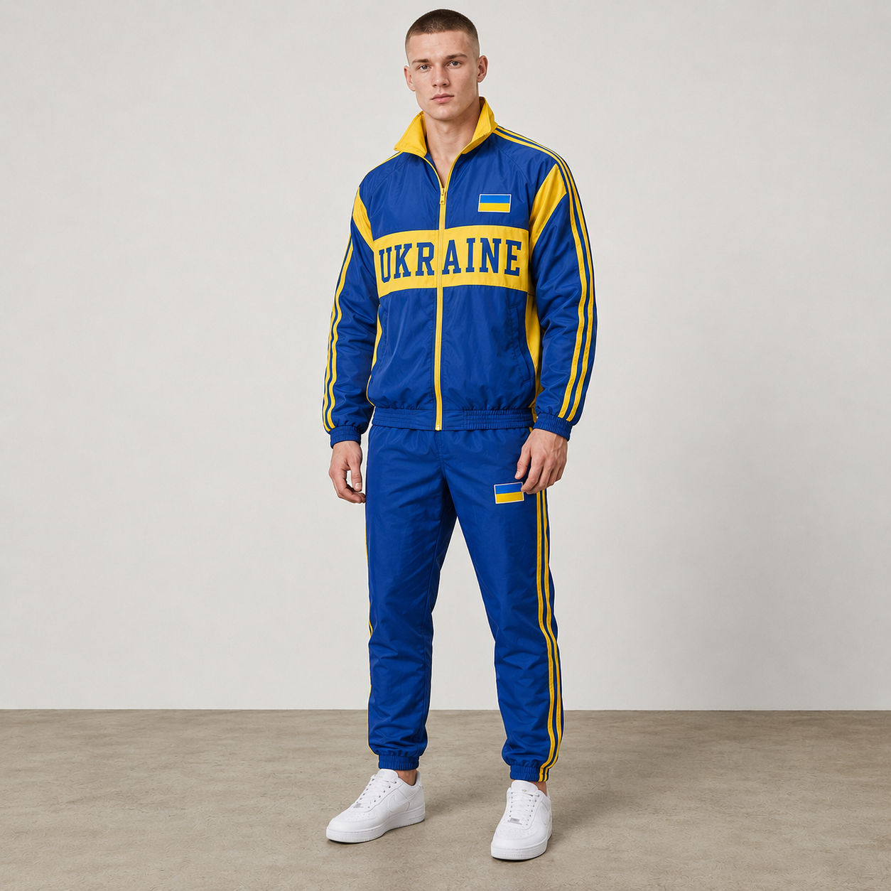 World Cup 2026 Themed Ukraine Football Fan Sweatshirt And Jogger Set